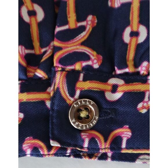 Lilly Pulitzer Women Sz 8 Navy Abelina Lil Bit Print Silk Fit & Flare Dress - Picture 9 of 12